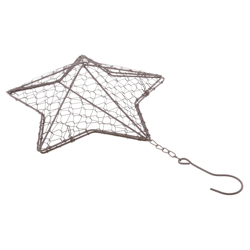 

Iron Star Shape Stand Succulent Pot Metal Hanging Planter Plant Holder