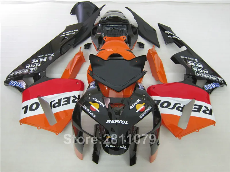 Литья под давлением обтекателя комплект для Honda CBR600RR 05 06 красный черный обтекатели комплект CBR600RR 2005 2006 hn01