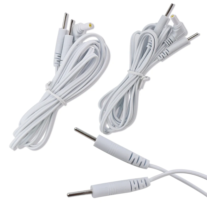 2 шт. 2 в 1 Головка 2,5 мм двойной штекер тип электрода кабель Линия провода для десятков акупунктурный электрический стимулятор нерва мышц 1,5 м
