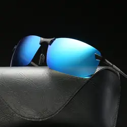 Для мужчин очки 2018 Топ бренд солнцезащитных очков поляризованные зеркальные очки Квадратные очки солнцезащитные очки для Для мужчин очки