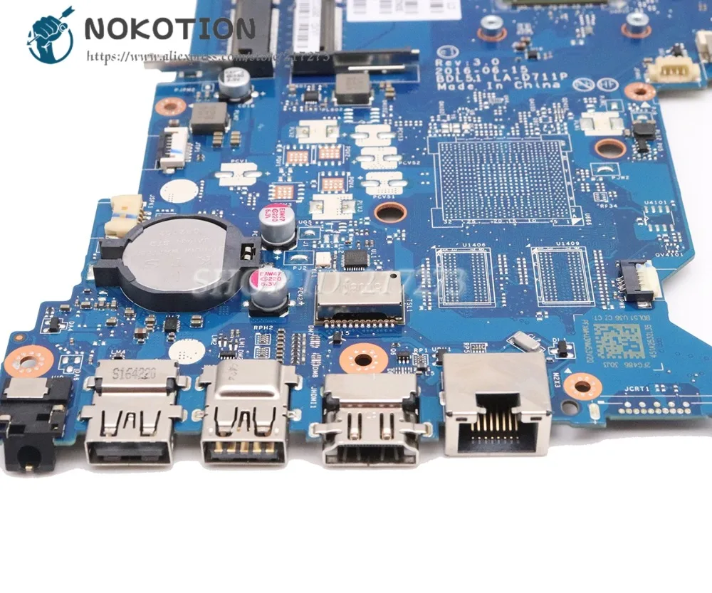 60% OFF  NOKOTION 854966-001 854966-601 For HP G5 15-BA Laptop Motherboard BDL51 LA-D711P MAIN BOARD DDR3 Wi