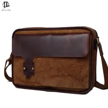 Дизайнерская брендовая мужская повседневная винтажная холщовая кожаная сумка, мужская сумка через плечо, мужская сумка через плечо, портфель