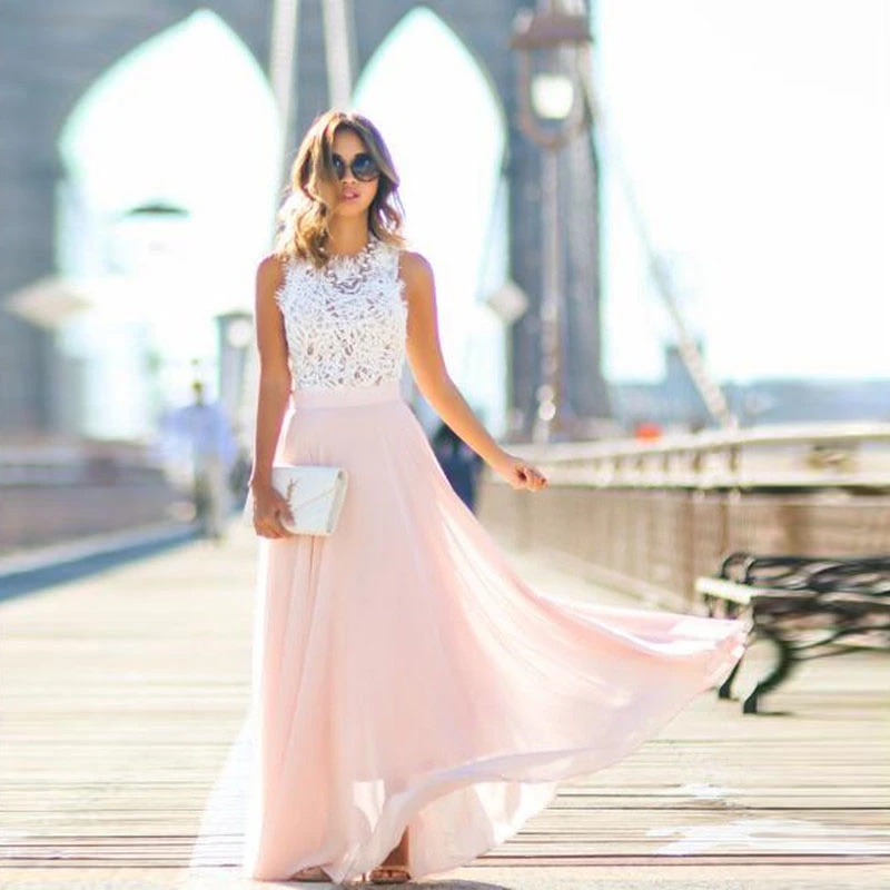 Falda de tul para dama de honor, Falda plisada con cremallera, color rosa claro, barata, a moda|Faldas| - AliExpress