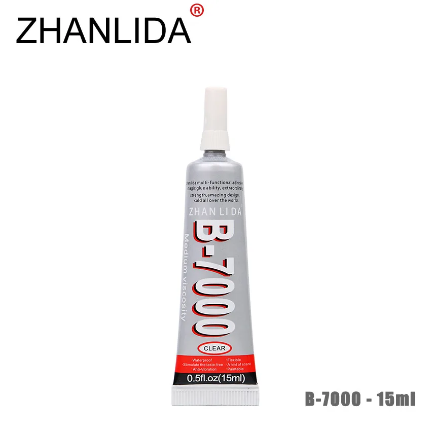 ZHANLIDA B 7000 15ml Multipurpose Adhesive Diy Jewelry Rhinestones Fix Touch Screen Middle Frame Housing Glass