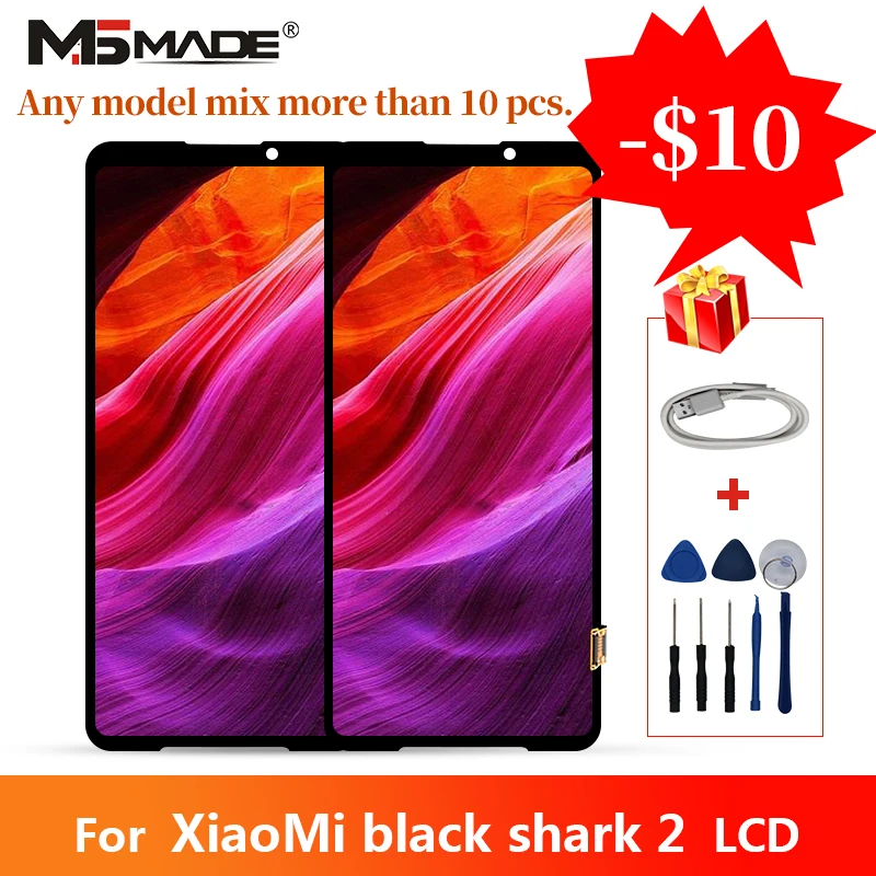 

6.39" Original AMOLED 100% New LCDs For Xiaomi Black Shark 2 LCD Display Sreen Touch Digitizer Replacement Assembly Parts