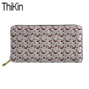 

Thikin English Springer Spaniel Printing Wallets for Women Clutch Phone Card Holders Ladies Long PU Leather Purse Females Bolsa