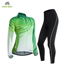 ZEROBIKE Cycling Jersey Sets Women’s Long Sleeves MTB Bike Sportswear Riding Bicycle Clothing Tops Pants Maillot Ropa Ciclismo