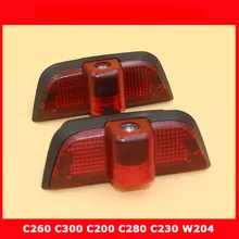 3d Ghost Shadow Light car door Projector Lights Car Logo benz C W204 C260 C300 C200 C280 C230 Wireless courtesy Door light