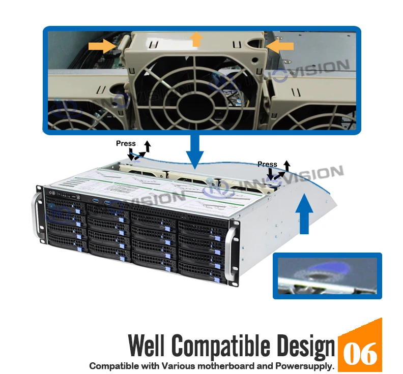 Hotswap 3u стоечный чехол 650 мм с 12gb mini HD backplane для 16 HDD отсеков сервер чехол для компьютера, USB3.0