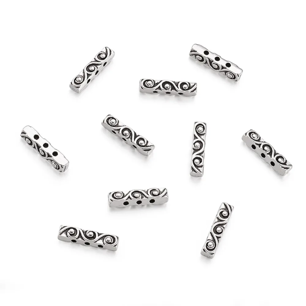 20pc Tibetan Style Bar Spacers Rectangle Color For Jewelry Accessories Findding DIY Necklace Or Bracelet Strands | Украшения и