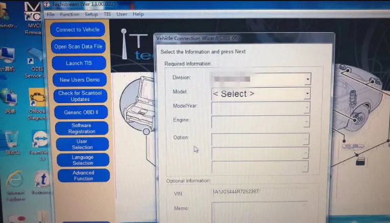 V14.10.028 мини VCI интерфейс для TOYOTA TIS Techstream мини VCI J2534 MINI-VCI FT232RL чип OBD2 Диагностический кабель