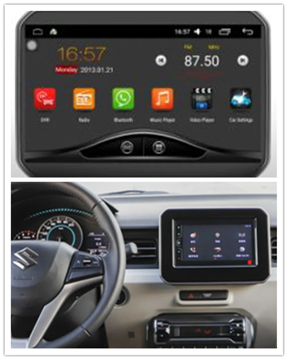 

ZOYOSKII Android 9 inch car gps multimedia radio bluetooth navigation player for Suzuki IGNIS 2016-2018
