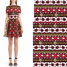 Весеннее Новое пользовательское женское платье ткань с цифровой печатью Европа и США шаблон ткани Прямая с фабрики