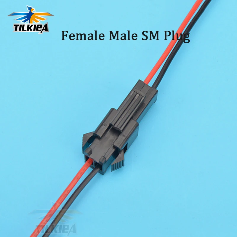 

10 Pair RC Female Male SM Plug 2 pin Battery Connector Cable with 20AWG 10cm Wire For RC Boat Car