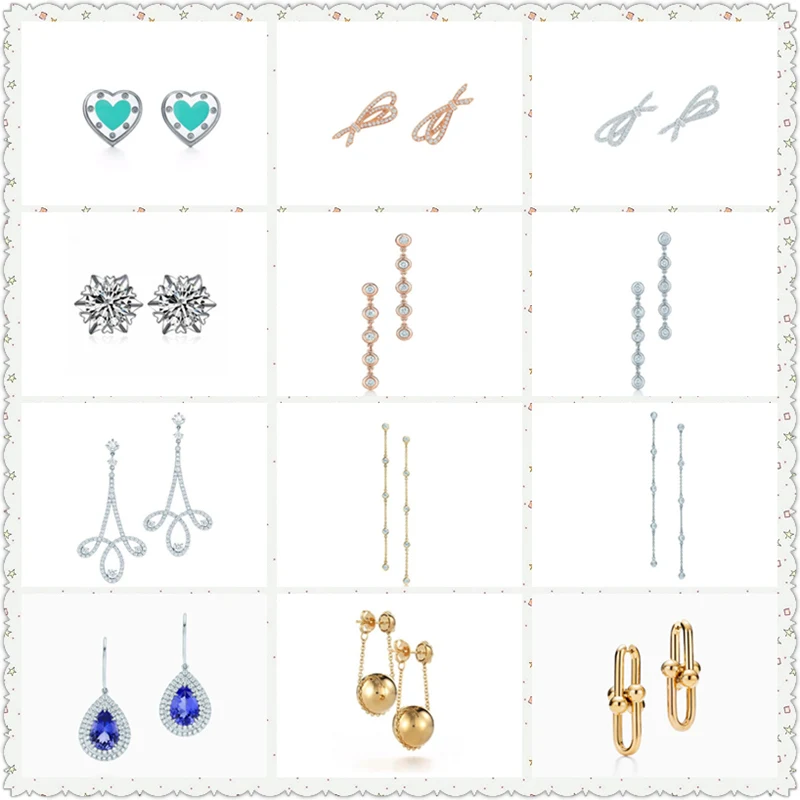 SHINETUNG 1:1 S925 Стерлинговое серебро подлинный зеленый в форме сердца бант Снежинка модные серьги женские логотип изысканные высококачественные ювелирные изделия