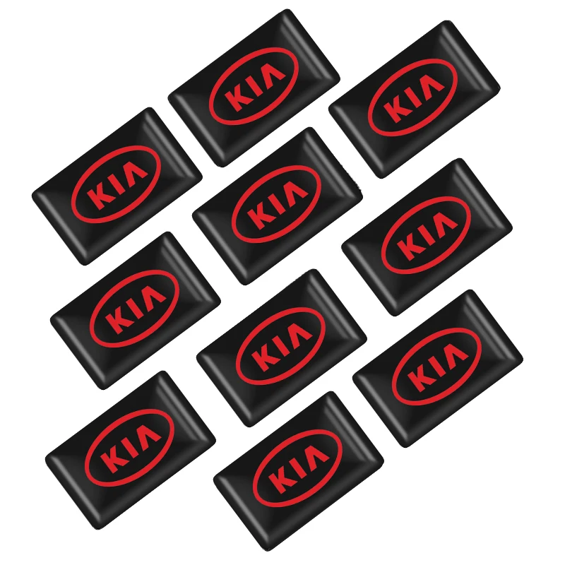 

10Pcs 3D Auto Car Stickers Badge Emblem decoration Sticker FOR KIA K2 K3 K5 k9 Sorento Sportage R Rio Soul Auto Accessories