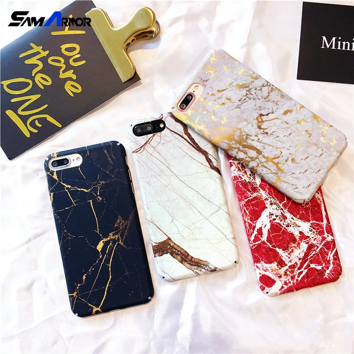 

Hot Selling Fashion Marble Phone Case Hard PC Case for iPhone X 8 6 6S 7 Plus Cover Coque Ultrathin Smooth Back Cases