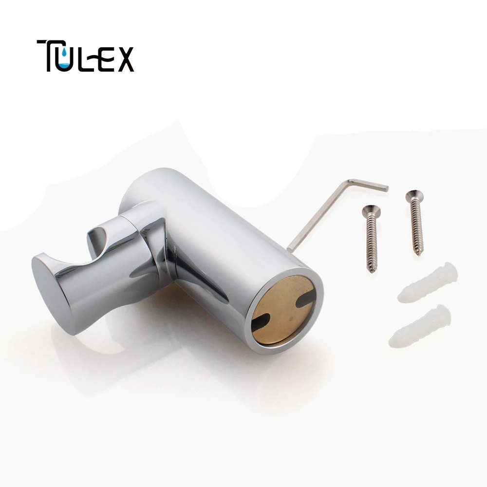 TULEX аксессуары для душа круглый хромированный настенный Разъем Кронштейн для душевой розетки для ручного смесителя держатель шланга