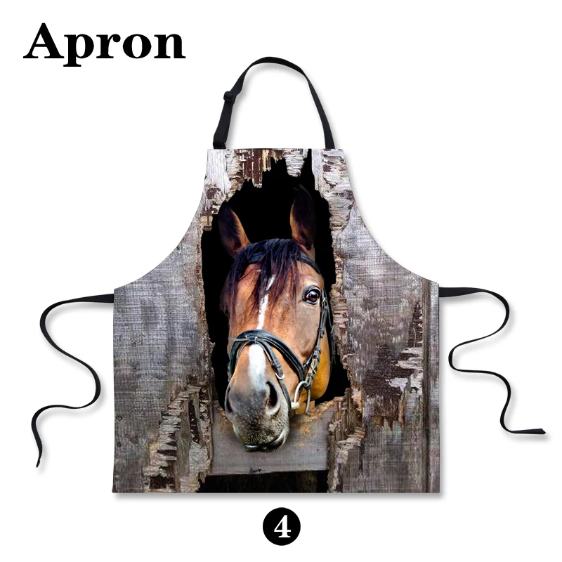 Buy Crazy Horse Print Kitchen Restaurant Bib Cooking