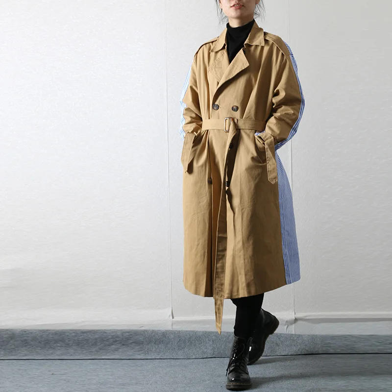 

SuperAen Women Clothes 2018 Autumn Fashion Double Breasted Long Trench Coats New Plus Size Streetwear Outwear Women Long Coat