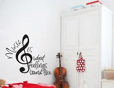 Music Marks what feelings sound like-Vinyl Wall Decal Sticker Music , musical wall art decoration Music Marks what feelings sound like-Vinyl Wall Decal Sticker Music , musical wall art decoration