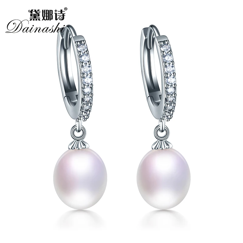 Top Quality Real Natural Freshwater 3 Color Water Drop Hoop Pearl Earrings For Women Top Quality Real Natural Freshwater 3 Color Water Drop Hoop Pearl Earrings For Women