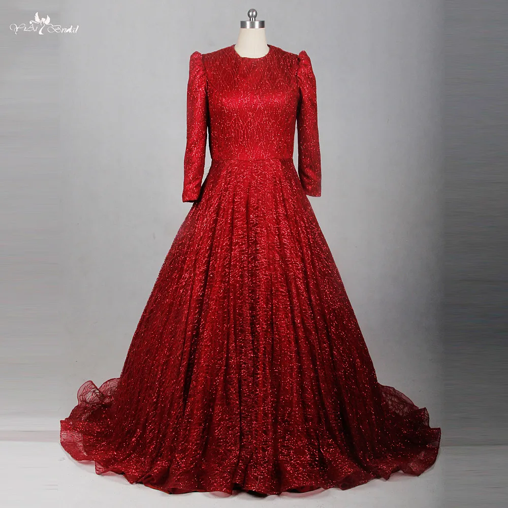 red sequin evening dress