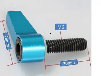 

1x Metal M6x20 Knob Thumb Screw L Shape Screw For 15mm Rod Rail Rig Clamp camera