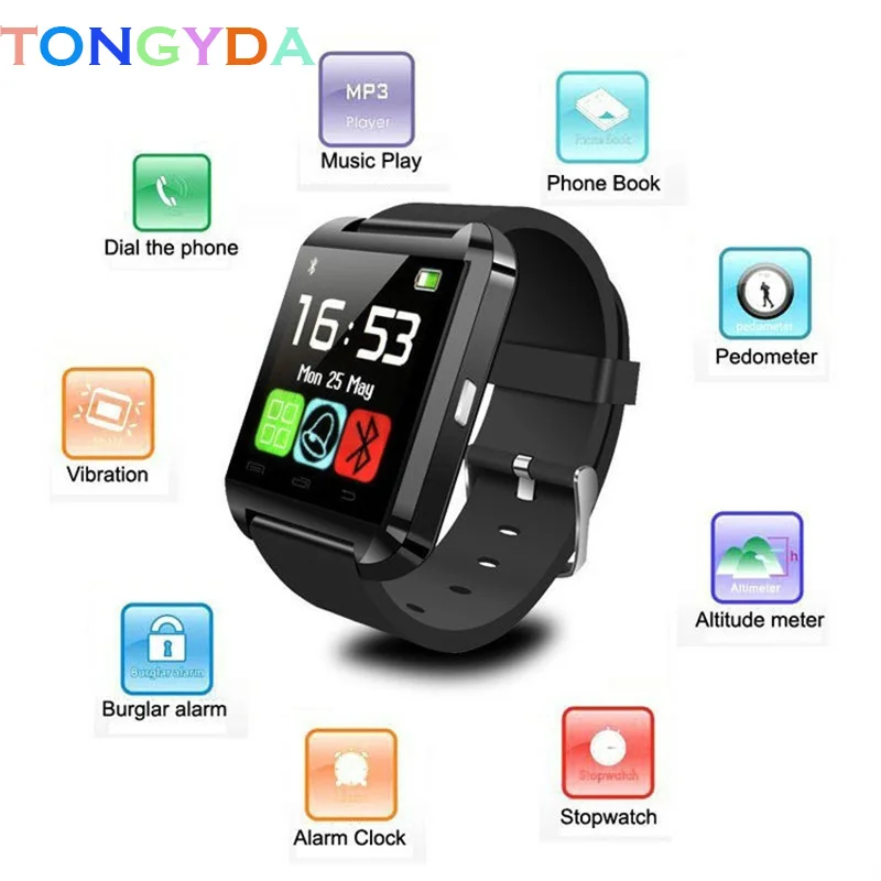 

New Smartwatch Bluetooth Smart Watch U8 For IPhone IOS Android Smart Phone Wear Clock Wearable Device Smartwach PK GT08 DZ09 A1