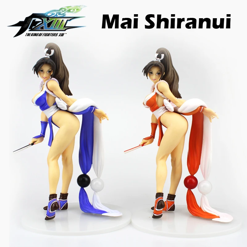 

Free Shipping 10" Anime Game KOF - Mai Shiranui Blur or Red Boxed 25cm PVC Action Figure Collection Model Doll Toys Gift