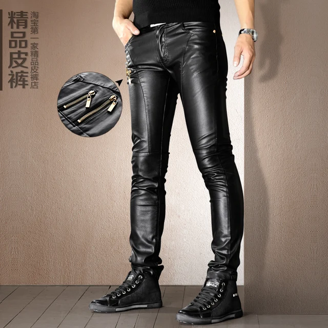 skinny leather pants mens