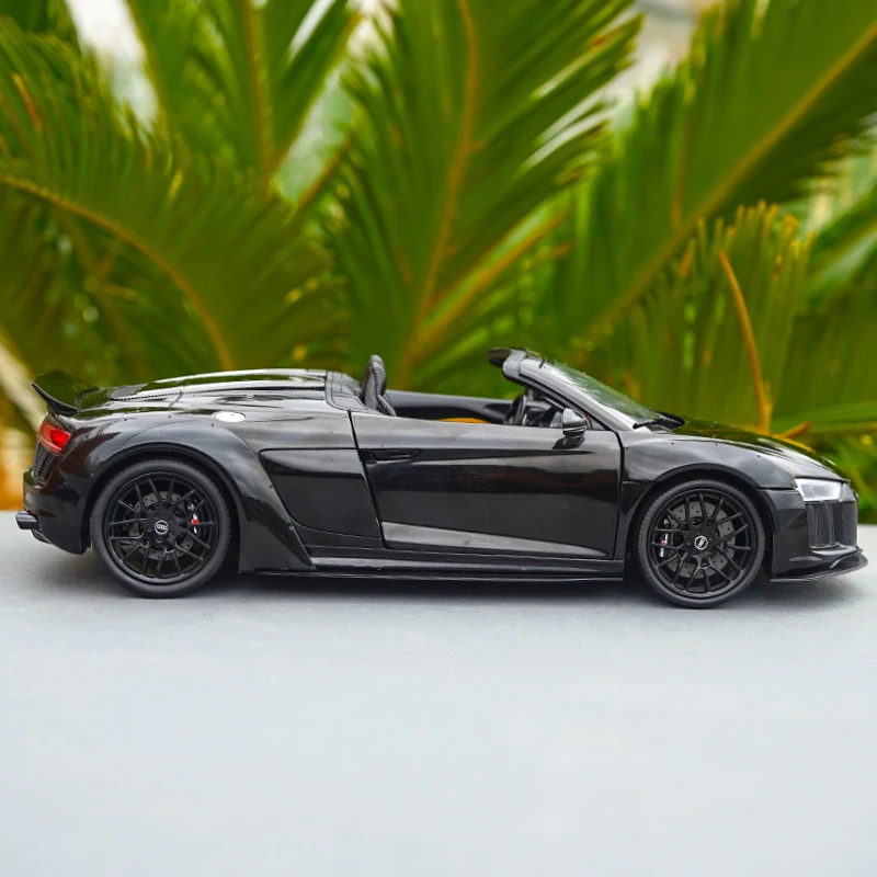 1:18 Audi R8 Spyder трансформер родстер литой автомобиль из сплава Игрушечная модель