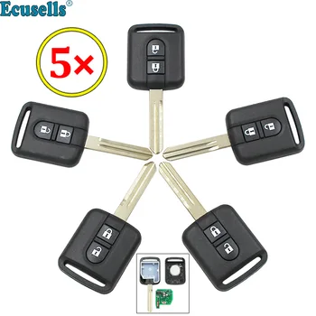 

5pcs/lot 2 Button Remote Car Key Fob 433MHz PCF7946 Chip for Nissan Micra Navara Qashqai 2003-2010 FCC ID: 5WK4-876 818