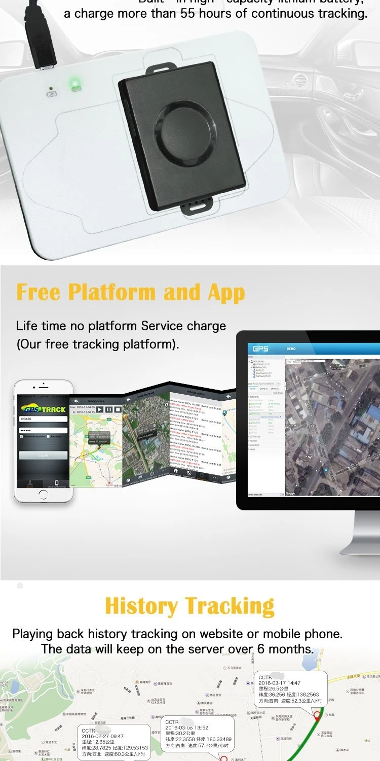 Localizador gps CCTR800+ трекер и Трассировка gps трекер автомобиля с USB проводами и наружный автомобильный адаптер зарядного устройства и зарядная плата