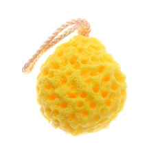 Губка для душа спа губка очищающий скраб для тела случайный цвет мяч для ванной