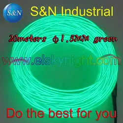 Green20M Гибкая трос Трубка неоновый свет с 100-240VACinverter для праздника, вечерние, праздника и украшения дома Бесплатная доставка
