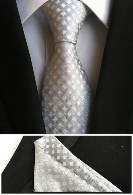 Мужские модные галстуки для мужчин карманные квадратные Галстуки костюм платье полиэстер шелковый галстук в горошек жаккардовый галстук платок набор TZ - Цвет: T047