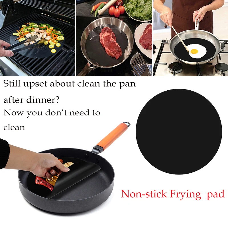 

1 pcs Heat ressistant non-stick Cooking pan pad High Temperature Pan Frying Pan Liner