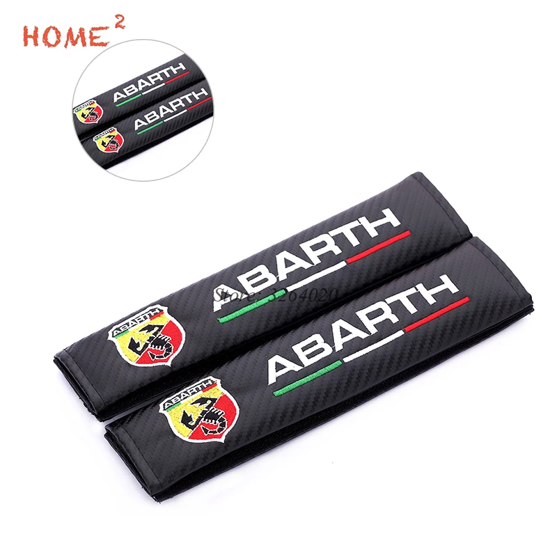 

Car Safety Seat Belts Padding Protective Shoulder Cover for Abarth Fiat 500 124 Spider 204A Punto Alfa Romeo Car Accessories