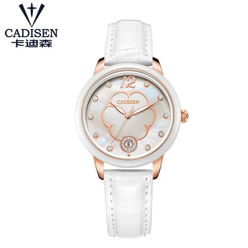 

Rhinestone Ceramic Luxury Brand Ladies Watch Leather strap Quartz women Watches montre femme relogio feminino reloj mujer saati