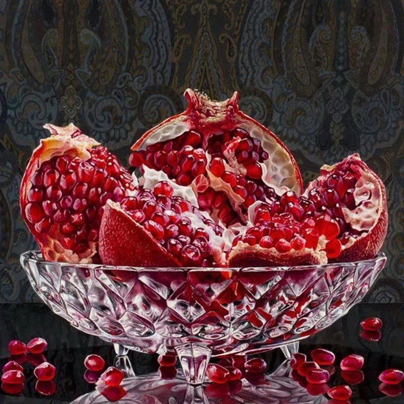 Full SquareRound Drill 5D DIY Diamond Painting pomegranate 3D  Embroidery Cross Stitch Mosaic Home Decor