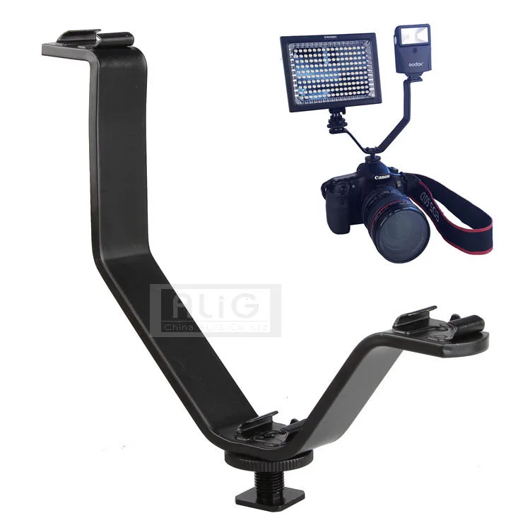 DSLR Camera flash stand hot shoe adapter microphone / videl light tripod mount holder (V) metal pho