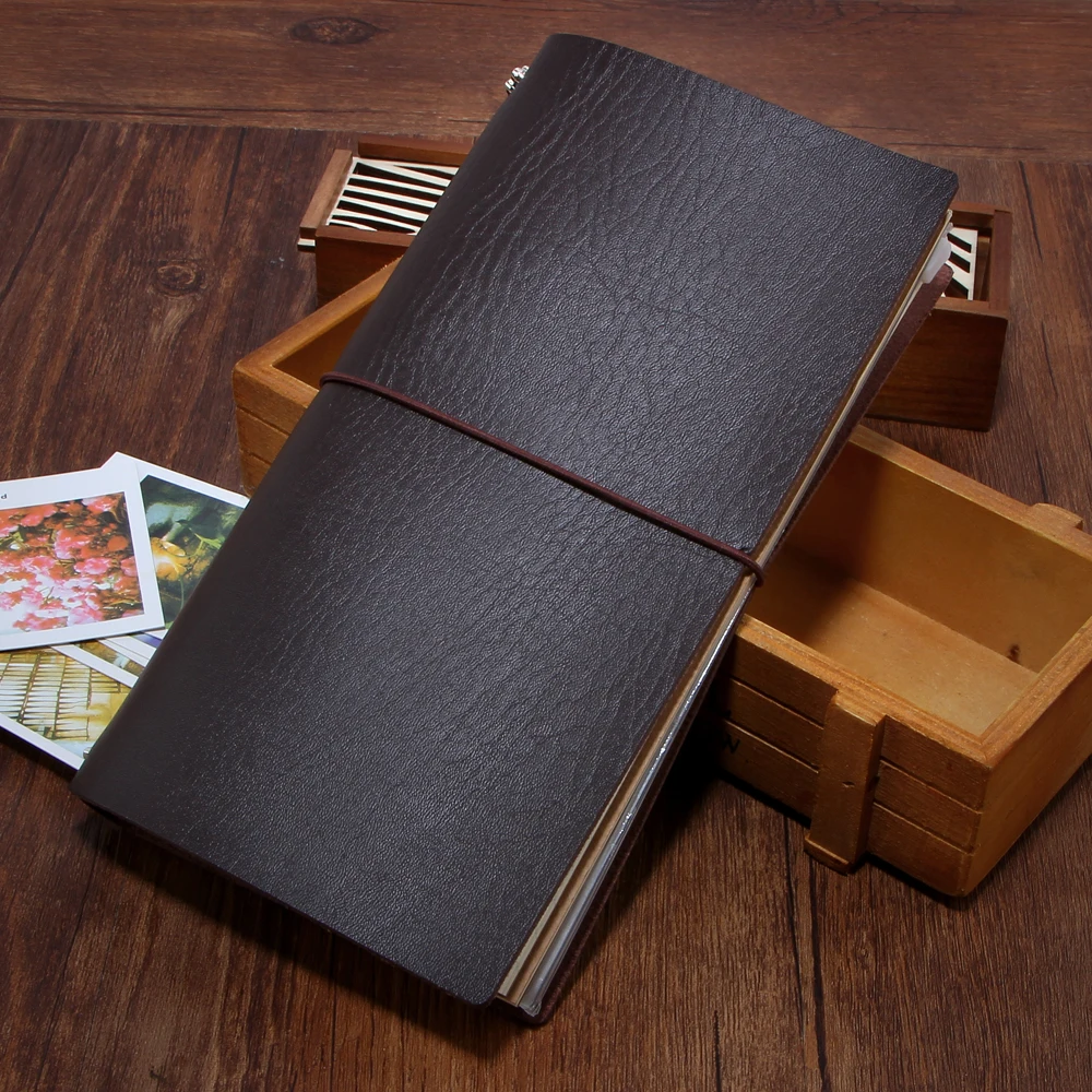 

Vintage Leather Notebook Travel Journal DIY Sketchbook Refillable Paper Planner Agenda Gift School Office Supply