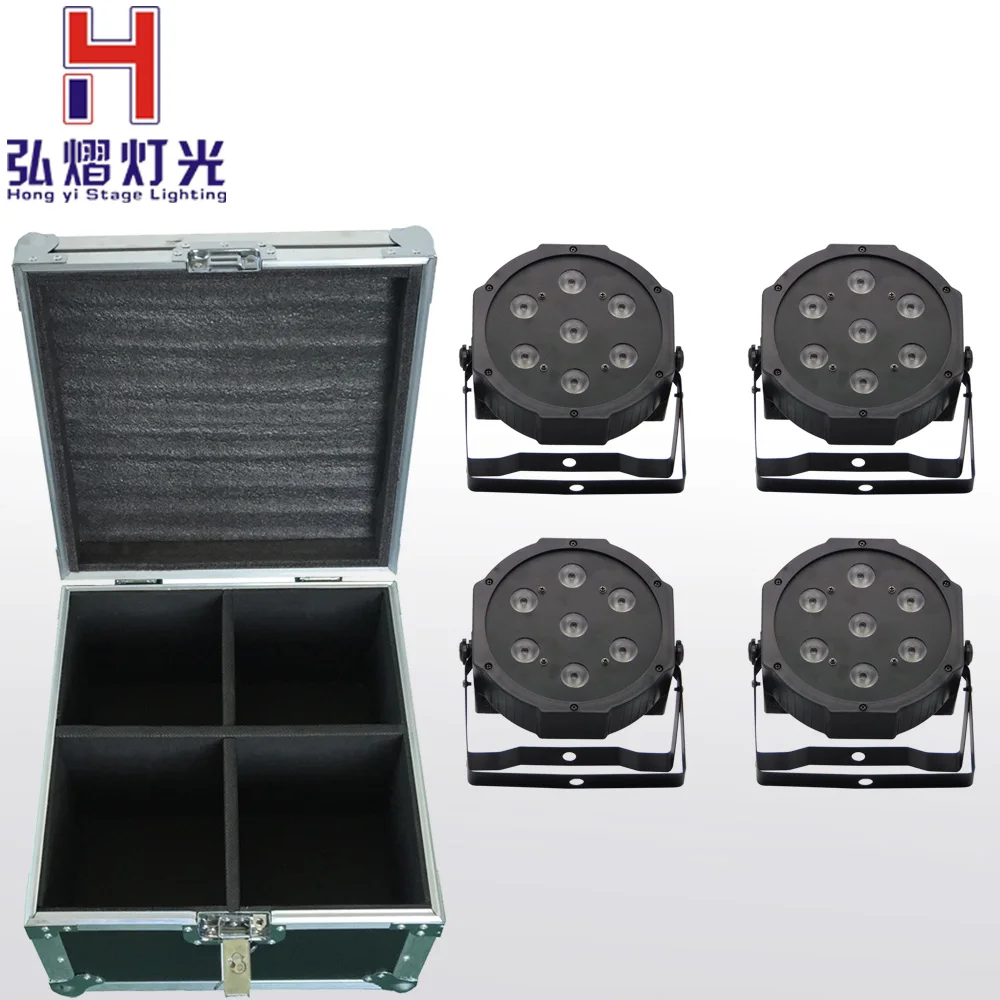 

Par led case 4in1 7x12w lights rgbw 4in1 high brightness for family party club dj flight case