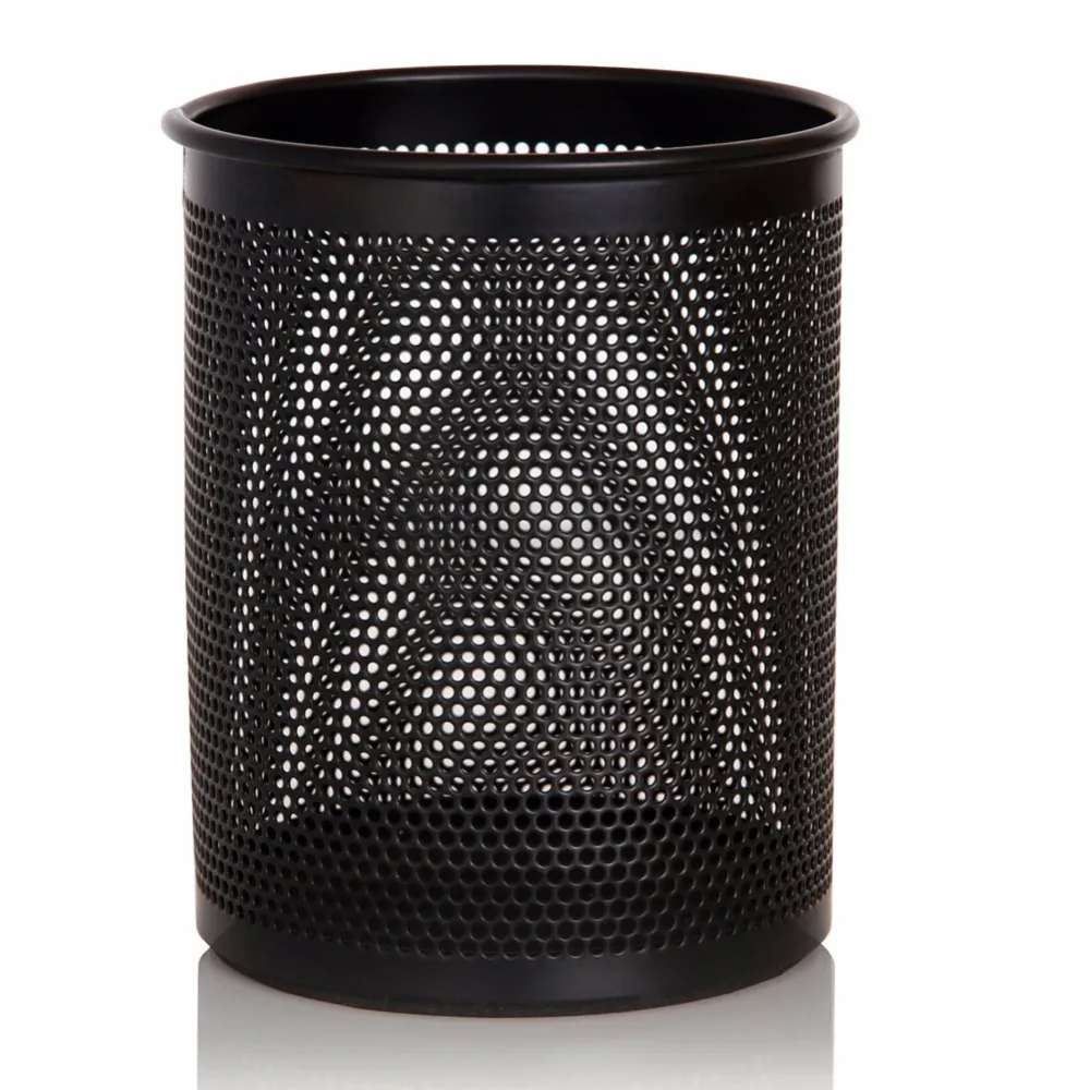 1 Pc/Lot Durable Painted Round Metal Netted Pen Holder & Pen Case for