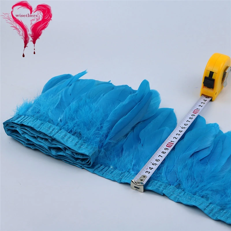 14 lake blue goose feather fringe 6