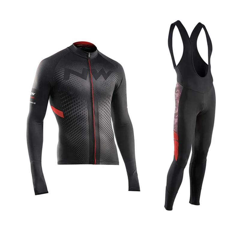 

2019 Cycling Jerseys Racing Bike Shirt bib pants Cycling Clothing Breathable Ropa Ciclismo long Sleeves Bicycle Sportswear K2910