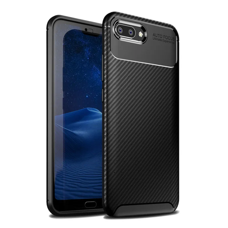 

For Honor 10 Case Carbon Fiber Silicone Phone Case For Honor10 10lite Full Protector Soft TPU Matte Cover For Honor 10 Lite Case