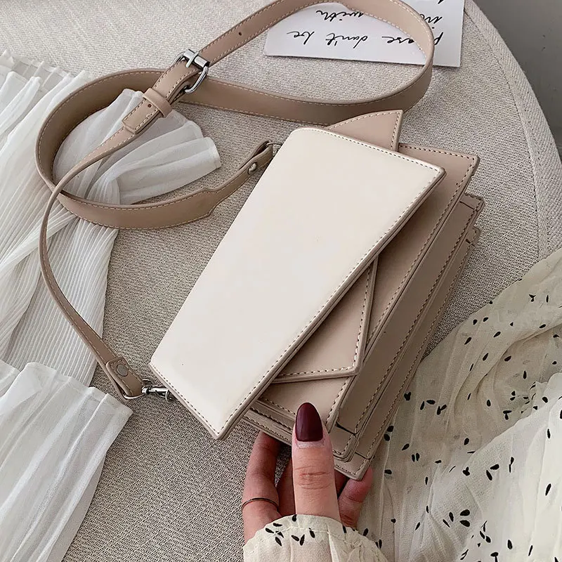 

Contrast Texture Small Square Bag Female 2019 New Tide Foreign Crossbody Bag Fashion Personality Shoulder Messenger Bag