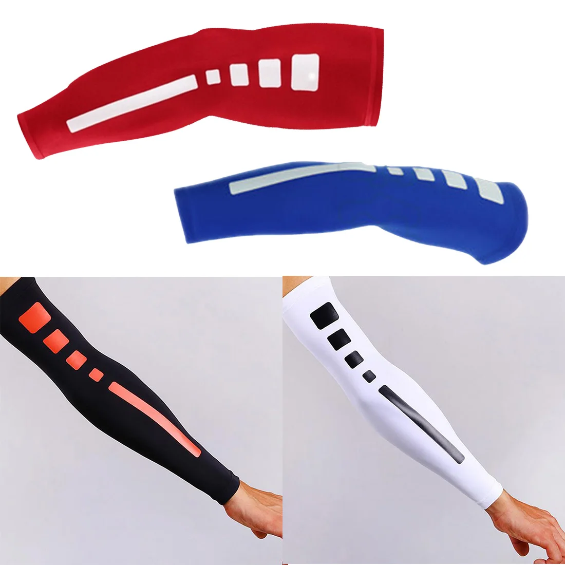 

2018 NEW Men Sports Basketball Shooting Cycling Compression Arm Sleeve Elbow Protector Pad Pads Support Brace Arm Warmers